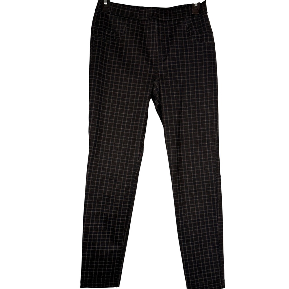 Sanctuary Runway Legging Plaid Pull On Pants Dark Green Navy Burgundy Small